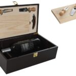 CONJ.5 PC CAIXA P/GARRAFA C/TABUA DE QUEIJO