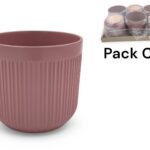 VASO CERAMICA STRIA COR:ROSA VELHO