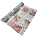 ROLO FIBRA NOTICIAS C/FLORES 51CMX9MT COR:ROSA