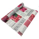 ROLO FIBRA NOTICIAS C/FLORES 51CMX9MT COR:FUCSIA