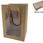 SACO PAPEL C/JANELA C/10UNID COR:KRAFT