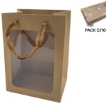 SACO PAPEL C/JANELA C/10UNID COR:KRAFT