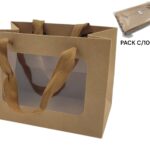 SACO PAPEL C/JANELA C/10UNID COR:KRAFT