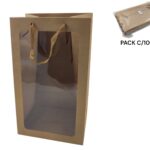 SACO PAPEL C/JANELA C/10UNID COR:KRAFT