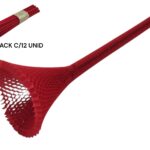 CONE PAPEL DESDOBRAVEL 45CM PACK C/12UNID COR:VERMELHO