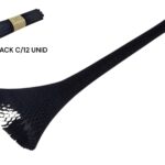 CONE PAPEL DESDOBRAVEL 45CM PACK C/12UNID COR:PRETO