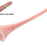 CONE PAPEL DESDOBRAVEL 45CM PACK C/12UNID COR:ROSA