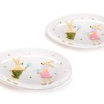 CONJ.2 PRATOS CERAMICA FIGURAS COELHO