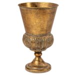 CALICE METAL ENVELHECIDO COR:OURO