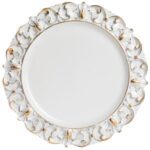 PRATO BARROCO DIA.36 COR:BRANCO/OURO