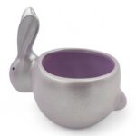 CERAMICA-VASO FIGURA COELHO COR:LILAS