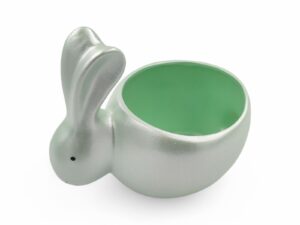 CERAMICA-VASO FIGURA COELHO COR:VERDE MENTA