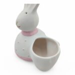 CERAMICA-COELHO C/VASO POT.8CM COR:ROSA