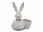 CERAMICA-COELHO C/VASO POT.8CM COR:LILAS