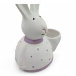 CERAMICA-COELHO C/VASO POT.8CM COR:LILAS