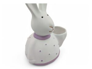 CERAMICA-COELHO C/VASO POT.8CM COR:LILAS