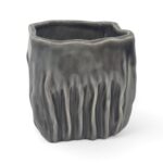 CERAMICA-CUBO RISCAS COR:CINZA VIDRADO