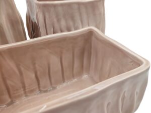 CERAMICA-CUBO RISCAS COR:SAND VIDRADO