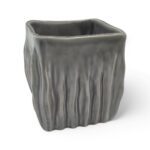 CERAMICA-CUBO RISCAS COR:CINZA VIDRADO