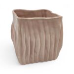 CERAMICA-CUBO RISCAS COR:SAND VIDRADO