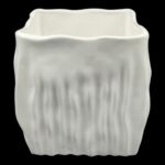 CERAMICA-CUBO RISCAS COR:BRANCO VIDRADO