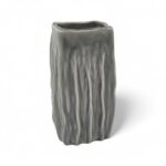 CERAMICA-JARRA RISCAS COR:CINZA VIDRADO