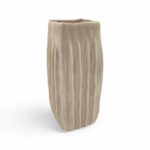 CERAMICA-JARRA RISCAS COR:SAND VIDRADO