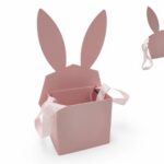 CAIXA C/FIGURA COELHO COR:ROSA