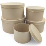 CONJ.5 CAIXAS CARTAO FIO OURO COR:KRAFT