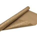 ROLO KRAFT 70CMX40MTS GRAVADO OURO