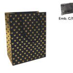 SACO PAPEL C/CORAÇOES COR:PRETO