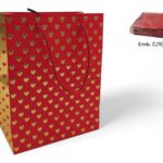 SACO PAPEL C/CORAÇOES COR:VERMELHO