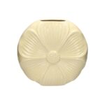 CERAMICA- JARRA FLOR COR:BEGE