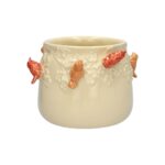 VASO C/PASSAROS COR:BEGE
