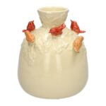 JARRA C/PASSAROS COR:BEGE