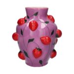 JARRA CERAMICA MORANGOS COR:LILAS