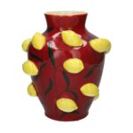 JARRA CERAMICA LIMAO COR:VERMELHO