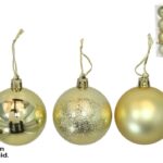 CONJ.16 BOLAS NATAL 5CM COR:OURO