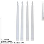 CONJ.4 VELAS ELETRONICAS PLASTICO COR:BRANCO