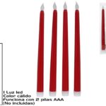 CONJ.4 VELAS ELETRONICAS PLASTICO COR:VERMELHO