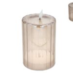 VELA C/1 LED VIDRO COR:DOURADO