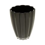 VIDRO- VASO BLOMM COR:PRETO