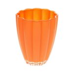 VIDRO- VASO BLOMM COR:LARANJA
