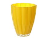 VIDRO- VASO BLOMM COR:AMARELO