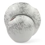 CERAMICA-CONJ.2 JARRAS BOLACHA GRD. 42X17X37 COR:BRANCO/PRATA
