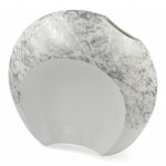 CERAMICA-CONJ.2 JARRAS BOLACHA GRD. 42X17X37 COR:BRANCO/PRATA