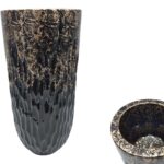 CERAMICA-JARRAO KANSAS COR:PRETO/OURO