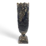 CERAMICA-JARRA CALICE GRD. COR:PRETO/OURO