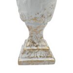 CERAMICA-JARRA CALICE GRD. COR:BRANCO/OURO