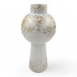 CERAMICA-JARRA SINTRA GRD. COR:BRANCO/OURO